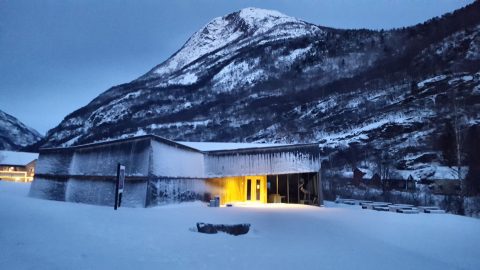 Visitor Center. Exhibition. Shop. Café. Tickets. Iglesia de Borgund. Stavkyrkje. Norway